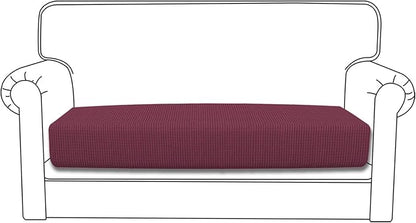 Easy-Going Stretch Loveseat Cushion Cover Sofa Cushion Furniture Protector Sofa Seat Sofa Slipcover Sofa Cover Soft Flexibility with Elastic Bottom(Loveseat Cushion, ASH Rose)
