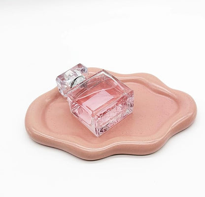 Ceramic Jewelry Tray, Jewelry Dish for Women, Small Ring Dish, Pink Cloud Tray Nightstand Decor Jewlery Plate Ring Holder Dish, Gift for Mom Trinket Tray Jewelry Bowl for Keys, Perfume,Candles