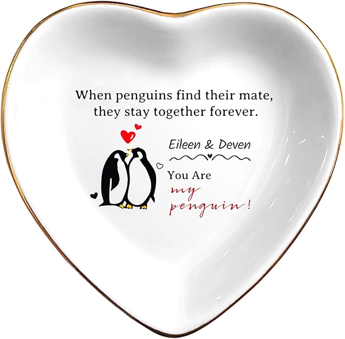 Valentines Day Gifts for Her Personalized Trinket Dish for Women Ceramic Jewelry Tray Romantic Gifts for Her I Love You Gifts Anniversary Birthday Valentines Gifts for Wife Girlfriend