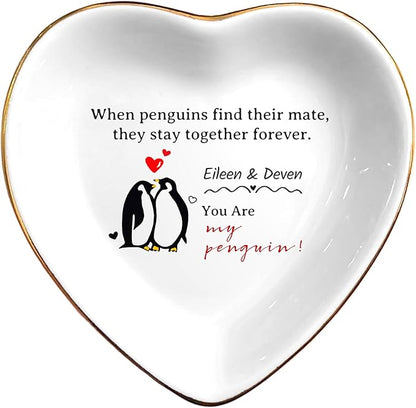 Valentines Day Gifts for Her Personalized Trinket Dish for Women Ceramic Jewelry Tray Romantic Gifts for Her I Love You Gifts Anniversary Birthday Valentines Gifts for Wife Girlfriend
