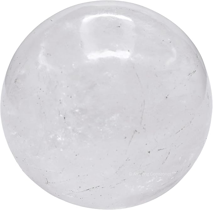 Amazing Gemstone Clear Quartz Crystal Ball with Stand - 2.5 Inches Large Crystal Sphere Meditation Balls for Witchcraft and Decorative Balls