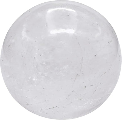 Amazing Gemstone Clear Quartz Crystal Ball with Stand - 2.5 Inches Large Crystal Sphere Meditation Balls for Witchcraft and Decorative Balls