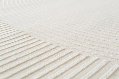 Revival Rugs Record 6'7"x9' Washable Area Rug for Living Room Bedroom - 100% Recycled Oeko-TEX Certified, Medium Pile, Beige, Cream