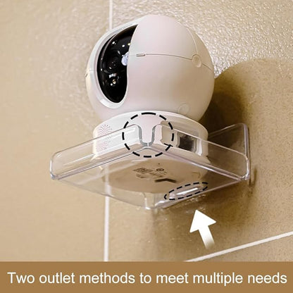 Saycker 2 Pack Clear Acrylic Floating Shelves, Wall Mounted, No Drill, Space Saving, Transparent, Secure Mounting, Easy Installation, Cable Management, Bathroom Office Home