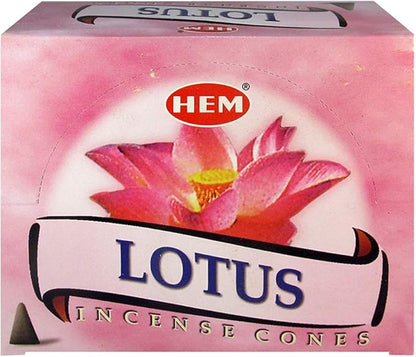 Lotus Incense Cones and Cone Incense Burner Bundle Insence Insense Hem Incense