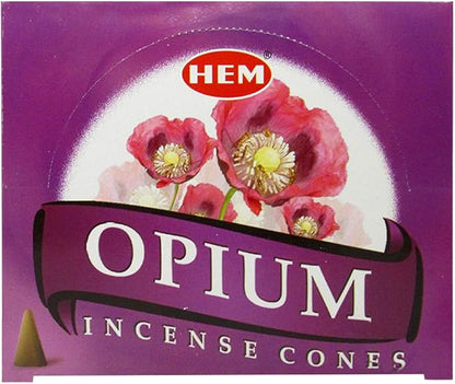 Opium Incense Cones and Cone Incense Burner Bundle Insence Insense Hem Incense