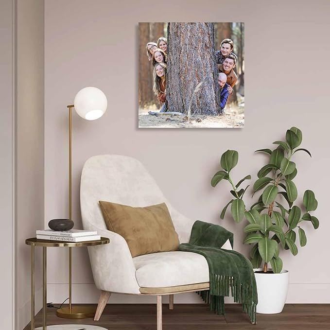 JIMUJIA Custom Canvas Art Print 20"x20" - Unframed Artwork, Personalized Wall Decor, Customizable Photo, Custom Portrait, Office, Living Room, Bedroom Wall Art(20×20in,Unframe)