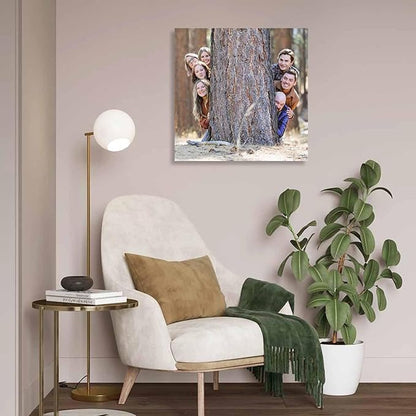 JIMUJIA Custom Canvas Art Print 20"x20" - Unframed Artwork, Personalized Wall Decor, Customizable Photo, Custom Portrait, Office, Living Room, Bedroom Wall Art(20×20in,Unframe)