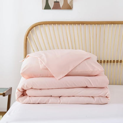 ROSGONIA Oversized Queen Comforter Blush, 3pcs (1 Comforter & 2 Pillowcases) Lightweight Oversized Queen Comforter Sets Bedding Blanket Quilts