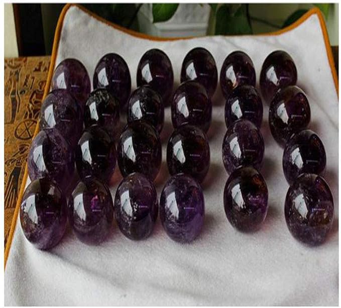 Natural Amethyst Healing Crystal Gemstone Sphere Ball for Reiki Balancing Meditation Energy Home and Office Decoration 40mm 100grams (4cm, Amethyst)