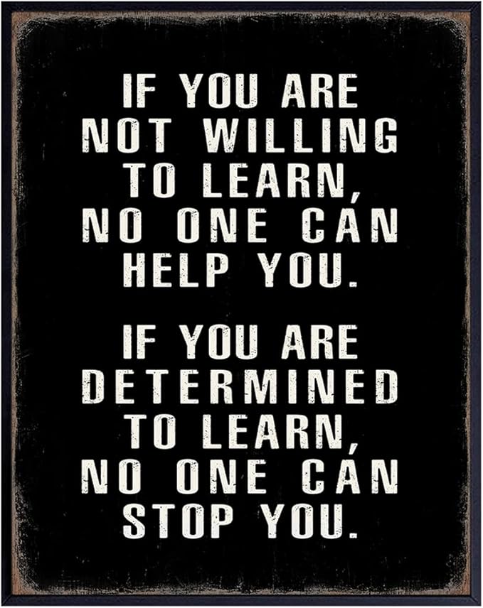 Motivational Wall Art 11x14 - Office Wall Art - Classroom Motivational poster - Positive Quotes Wall Decor - Positive Sayings for Wall Decor - Entrepreneur Encouragement Gifts - Inspirational Quotes