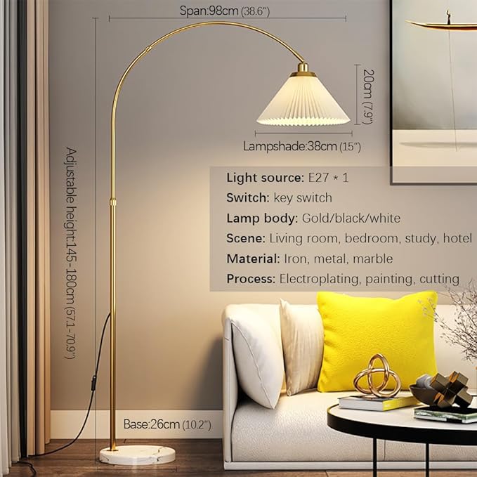 Nordic Modern Floor Lamp Fashion Luxury Family Iiving Room Bedroom Study Villa Hotel LED Creativity Decorative Standing Light (Style 1)