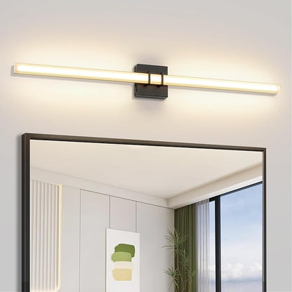 Modern Black Vanity Light Bar 40 Inch, 30W 5CCT Dimmable Bathroom Light Fixtures LED Wall Lighting Fixture