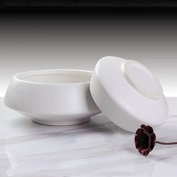 Ceramic Flower Pot Flower Arrangement Set Japanese Ikebana Floral Art Supplies Flower Bowl Decorative Flower Vase for Centerpieces (Large White)