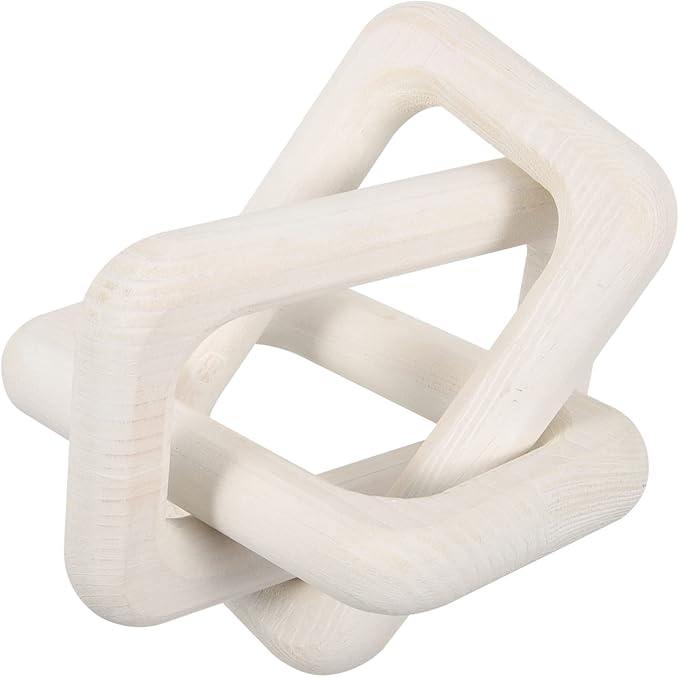 VOSAREA Rustic Wood Chain Link Decor Unique for Wall Hanging Bookshelf and Living Safe Pine Material for Boho and Farmhouse Styles
