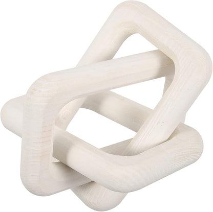 VOSAREA Rustic Wood Chain Link Decor Unique for Wall Hanging Bookshelf and Living Safe Pine Material for Boho and Farmhouse Styles