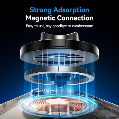 Magnetic Tripod for iPhone with Remote Control,4-in-1 Portable Selfie Stick with Extendable Stand,Phone Travel Tripod for Phone 17 16 15 14 13 12 Pro Max Mini