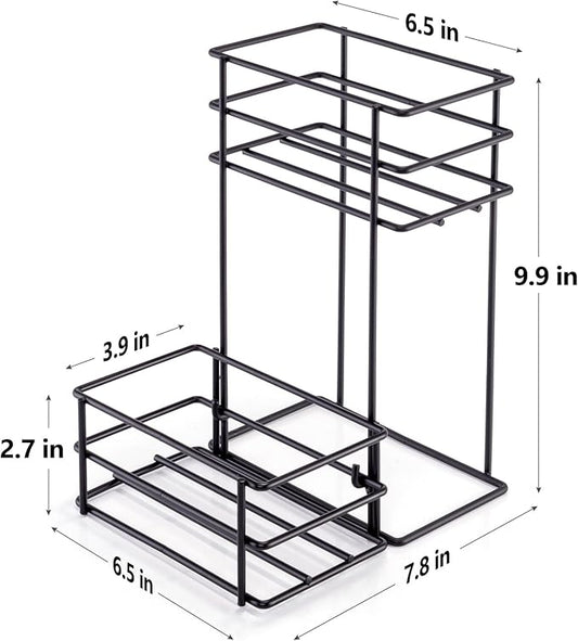 4 Bottle Coffee Syrup Organizer Coffee Syrup Rack for Coffee Bar Kitchen Small Wine Rack for Bar Family Storage for Syrup Wine Dressing