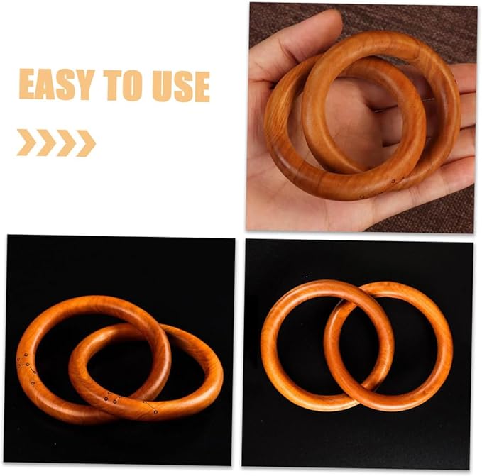 LIFKOME Wooden Link Chain Decor Minimalist Home Decor Jujube Wood Ornaments Bohemian Style