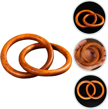 SOLUSTRE Zelkova Wood Chain Link Decor Rustic Wood Knot Ornament for Minimalist Home Art for Bedroom and Living Room Decor
