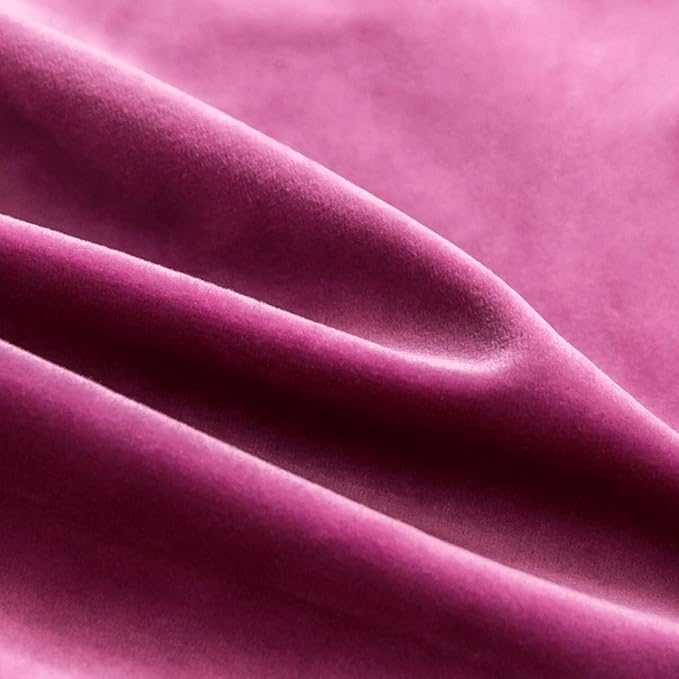 MIULEE Pack of 2 Decorative Velvet Throw Pillow Cover Soft Pillowcase Solid Square Eruo Sham Cushion Case for Sofa Bedroom Car 26x26 Inch Hot Pink
