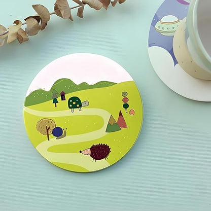 48 Pack Unfinished Wood Coasters,4 Inch Round Blank for Dinking Bar Coffee DIY Stained Painting Drawing Engraving Burning Laser Home Decoration,(48 Round)