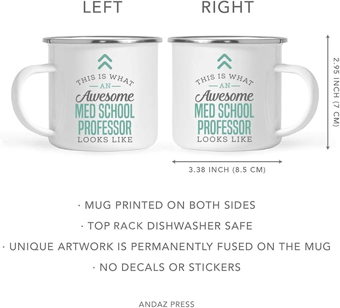 Andaz Press 11oz. Stainless Steel Campfire Coffee Mug Gift, This is What an Awesome Med School Professor Looks Like, 1-Pack, Birthday Gift Ideas Coworker Him Her, Includes Gift Box