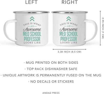 Andaz Press 11oz. Stainless Steel Campfire Coffee Mug Gift, This is What an Awesome Med School Professor Looks Like, 1-Pack, Birthday Gift Ideas Coworker Him Her, Includes Gift Box