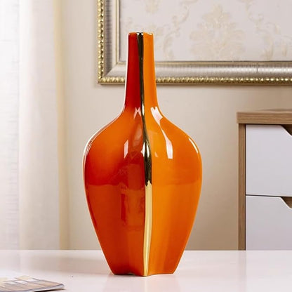GIZNXBA Ceramic Vases Set of 2 Clay Vase for Flowers, Modern Bud Vase Ceramic, Abstract Decorative Vase Set for TV Cabinet Living Room Office Kitchen Home Wedding