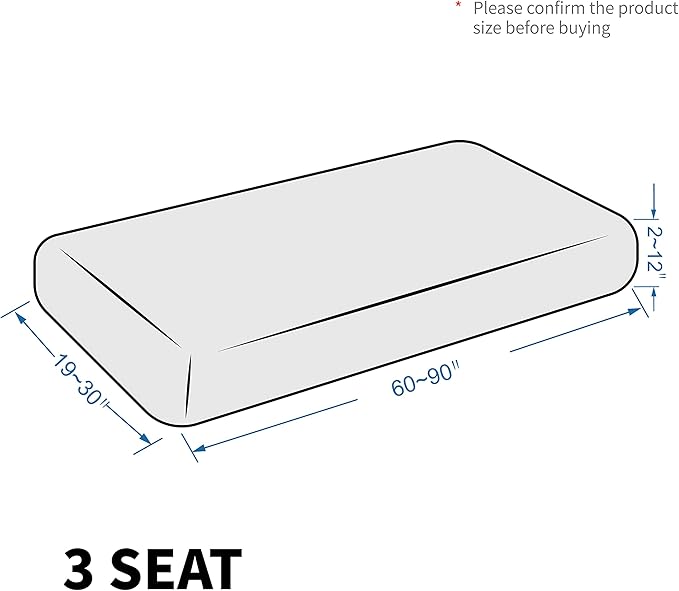 MAXIJIN Velvet Stretch Couch Cushion Covers Soft Sofa Cushion Cover Replacement Sofa Seat Cushion Slipcovers Furniture Protector with Elastic Bottom (1 Piece Sofa Cushion Cover, Wine Red)