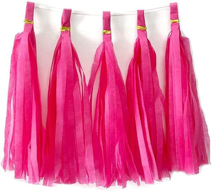 30pcs Paper Tassels Garland Banner Tissue Paper Tassel DIY Hanging Paper Decorations Party Tassel Garland Decor Baby Shower Nursery Wedding Festival Baby Shower Decoration(30, Rose red)