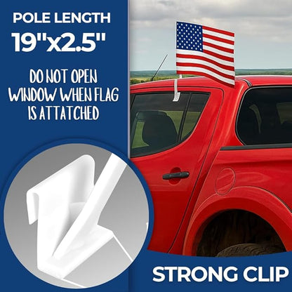 Custom Car Flag by DreamController - Personalized Flag with Your Photo, Text or Logo – Durable, Fade-Resistant, Weatherproof Window Flag for Cars, Parades, Sports & Outdoor Events - 12x17