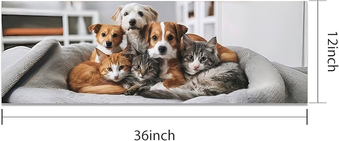 JIMUJIA Custom Canvas Art Print 36"x12" - Unframed Artwork, Personalized Wall Decor, Customizable Photo, Custom Portrait, Office, Living Room, Bedroom Wall Art(36×12in,Unframe)