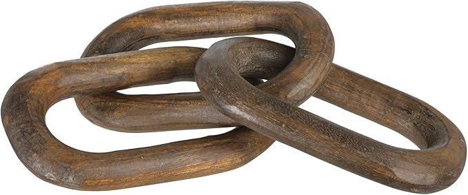 Creative Co-op Reclaimed Wood 3 Links Chain, Natural (DF3485)