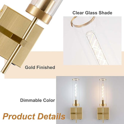 Wall Sconces,Gold Battery Operated Wall Sconce Dimmable Touch 3000K/6000K 2 Color Bulbs 8000mAh Fast Chargin Endurance 100 Hours with Remote Control Wireless Wall Lights for Bedroom Living Room