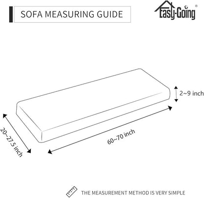 Easy-Going Stretch Cushion CoverSofa Cushion Furniture Protector Sofa Seat Sofa slipcover Sofa Cover Soft Flexibility with Elastic Bottom(Sofa Cushion,Snow White,Large)