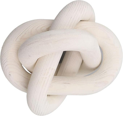 Pongnas Decorative Wood Chain Links for Home Dcor - Rustic Links for Living Room, Coffee Shop & More in Elegant (White)