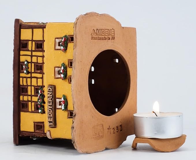 Ceramic Handmade Miniature House in Rothenburg Tealight Candle Holder Room Decor Handcrafted Collectible Miniature Essential Oil Burner Christmas Village Timbered House in Rothenburg Germany