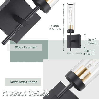 Wall Sconces,Battery Operated Wall Sconce 10400mAh Black and Gold Fast Chargin Endurance 150 Hours Infinitely Dimmable with Remote Control Wireless Wall Lights for Bedroom Living Room Hallway