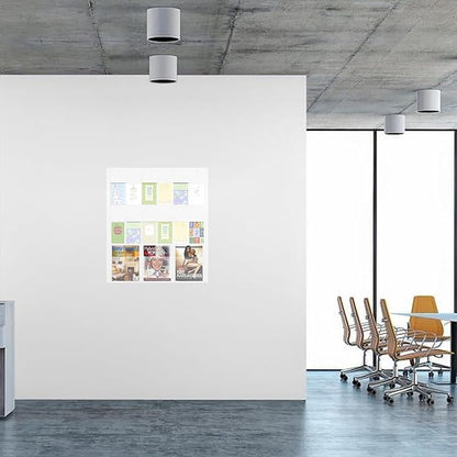 Acrylic Brochure Holder Wall Mount – 3 Magazine Racks & 12 Trifold Pamphlet Holders, Clear Literature Organizer for Office, Home, School, Clinic, Retail - Wall Mounted Flyer Display Rack, Transparent