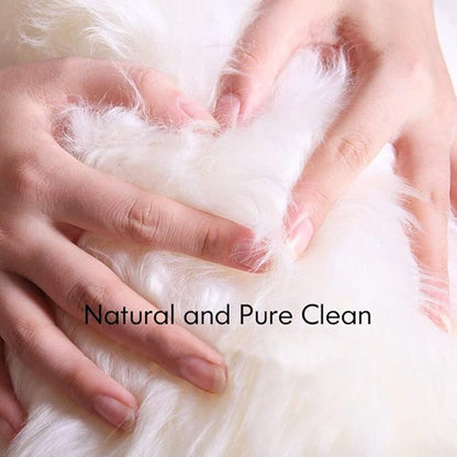 HUAHOO Genuine Sheepskin Rug - Four Pelt Fur Rugs for Living Room, Bedroom or Fireplace - Natural Sheep Skin, Shaggy(Ivory, 4' x 6' Four Pelt)