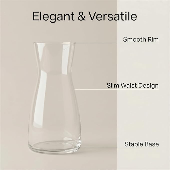 Modern Clear Glass Vase for Centerpiece Table Home Indoor Desk Decor, Decorative Flower Vases for Wedding Reception, Home Decor, Housewarming Gift (Gray)