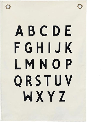 Canvas Banner Hanging Flag Banner for Nursery and Playroom Wall Décor for Kids Trendy Room Décor for Boys and Girls (Alphabet)