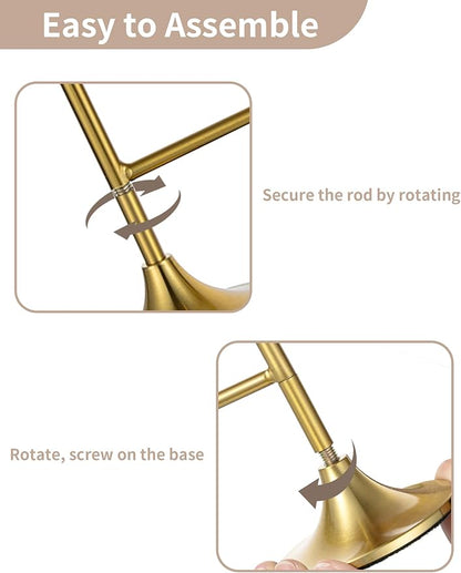 NUPTIO Candlestick Holders for Taper Candles: Gold Candelabra for Candle Sticks - Brass Long Candleholders for Christmas Birthday Party Fireplace Table Centerpiece