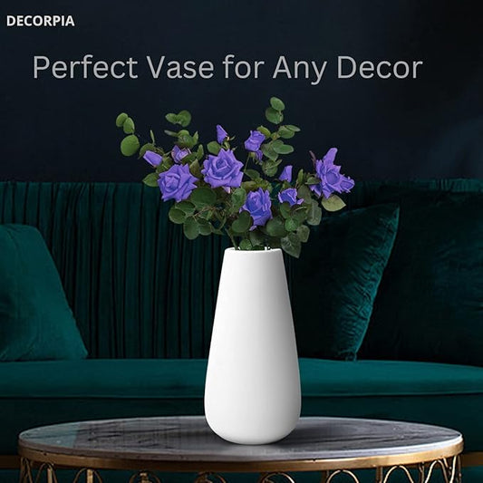 Premium Ceramic Vase for Pampas Grass - Flower Vase for Home Decor, Minimalism Style for Modern Table Shelf, Vases for Flowers for Kitchen Living Room Centerpieces, Office Desk Vase (Medium)