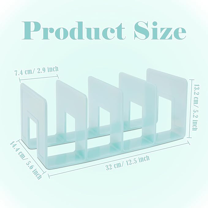 BAYTORY 2Pcs Acrylic File Holder Purse Organizer, Sturdy Desktop File Sorter Organizer, Binder Shelf for Office Desk Kitchen Shelf Closet (Green)