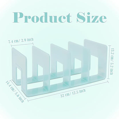BAYTORY 2Pcs Acrylic File Holder Purse Organizer, Sturdy Desktop File Sorter Organizer, Binder Shelf for Office Desk Kitchen Shelf Closet (Green)