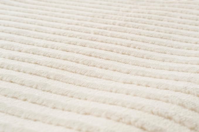 Revival Rugs Record 2'7"x9' Machine Washable Runner Rug for Hallway Entryway - 100% Recycled Oeko-TEX Certified, Medium Pile, Beige, Cream