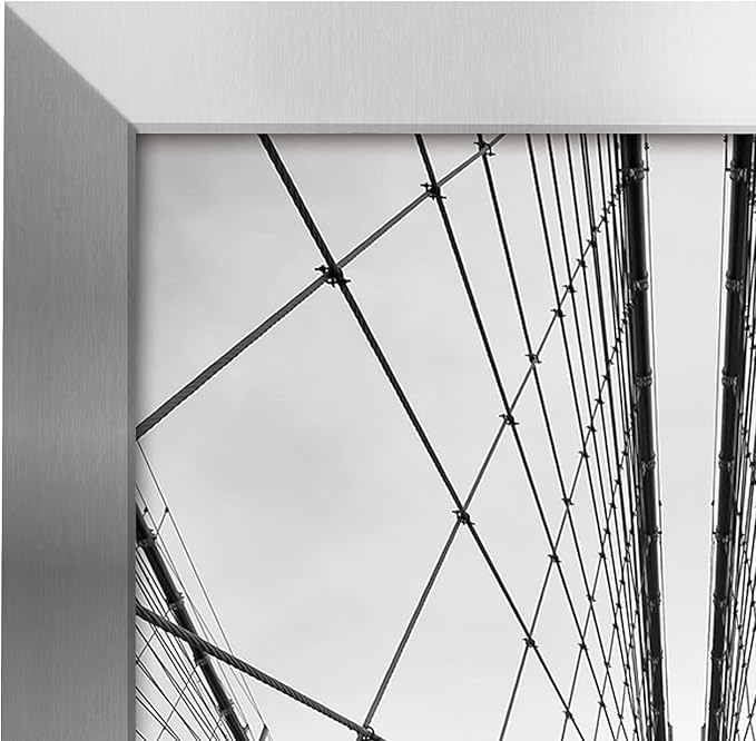 Americanflat 20x30 Poster Frame with Polished Plexiglass - Silver Picture Frame - Wide Photo Frames Made of Engineered Wood for Vertical or Horizontal Wall Display - Epic Collection - Silver