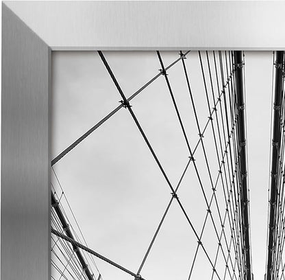 Americanflat 20x30 Poster Frame with Polished Plexiglass - Silver Picture Frame - Wide Photo Frames Made of Engineered Wood for Vertical or Horizontal Wall Display - Epic Collection - Silver